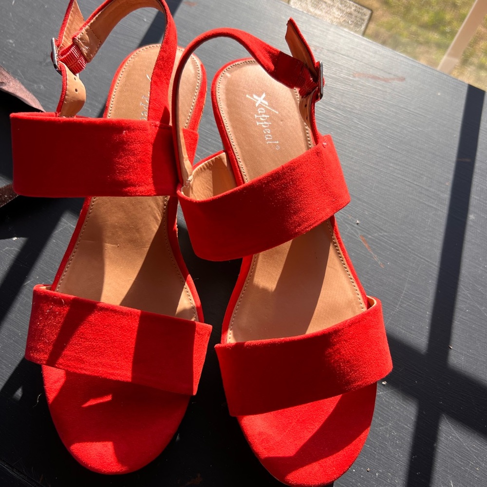 Red sandals